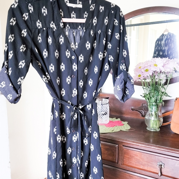 Stitch Fix 41 Hawthorn Womens Shirt Dress Black - Picture 1 of 1